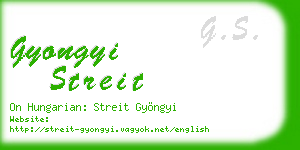 gyongyi streit business card