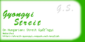 gyongyi streit business card